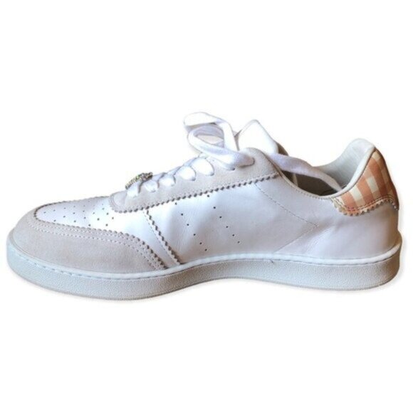 Loeffler Randall Keeley Gingham Leather Low-Top Sneakers Size 11 - Picture 5 of 16